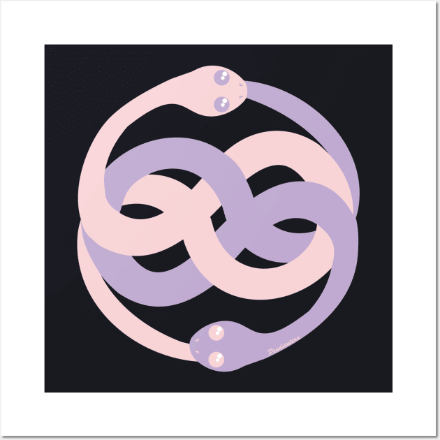 Pink and violet Auryn kawaii Wall Art by Pendientera